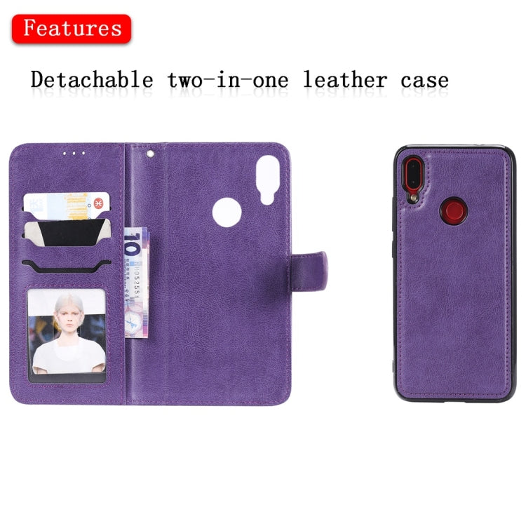 For Xiaomi Redmi Note 7 Solid Color Horizontal Flip Protective Case with Holder & Card Slots & Wallet & Photo Frame & Lanyard