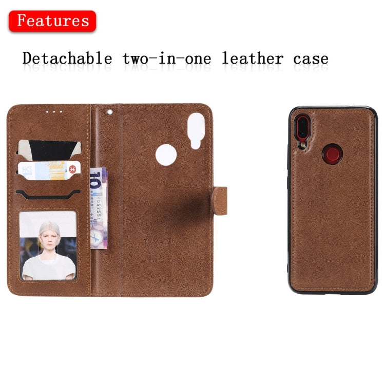 For Xiaomi Redmi Note 7 Solid Color Horizontal Flip Protective Case with Holder & Card Slots & Wallet & Photo Frame & Lanyard