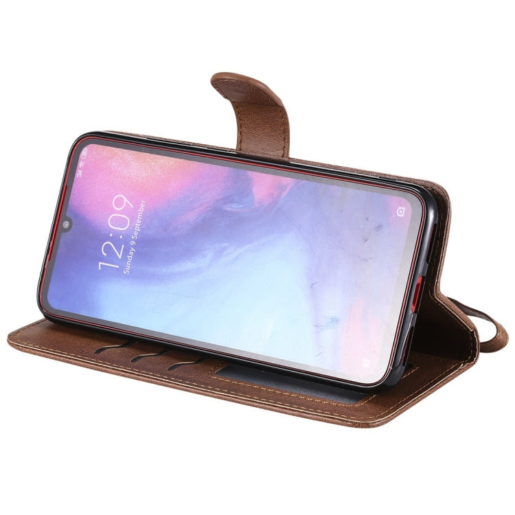 For Xiaomi Redmi Note 7 Solid Color Horizontal Flip Protective Case with Holder & Card Slots & Wallet & Photo Frame & Lanyard