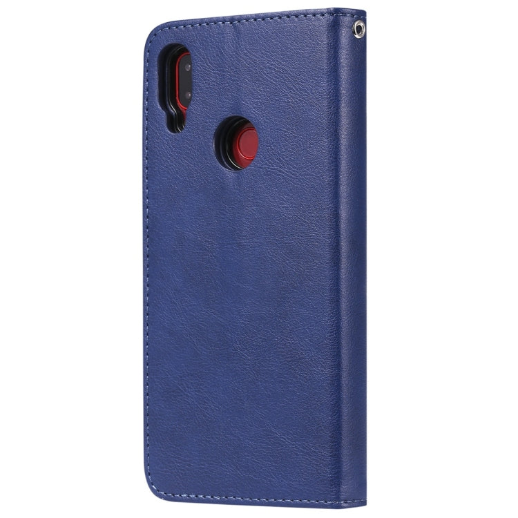 For Xiaomi Redmi Note 7 Solid Color Horizontal Flip Protective Case with Holder & Card Slots & Wallet & Photo Frame & Lanyard