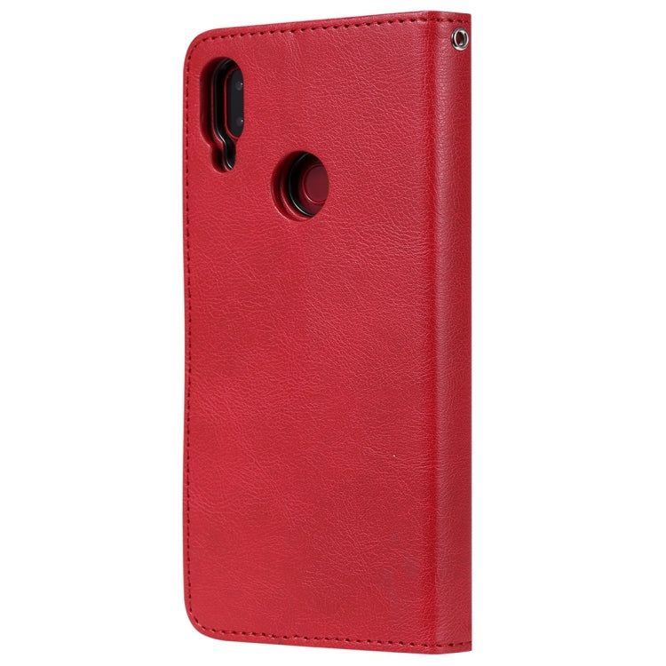 For Xiaomi Redmi Note 7 Solid Color Horizontal Flip Protective Case with Holder & Card Slots & Wallet & Photo Frame & Lanyard
