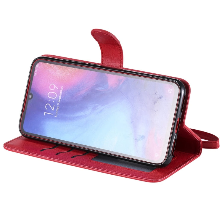 For Xiaomi Redmi Note 7 Solid Color Horizontal Flip Protective Case with Holder & Card Slots & Wallet & Photo Frame & Lanyard