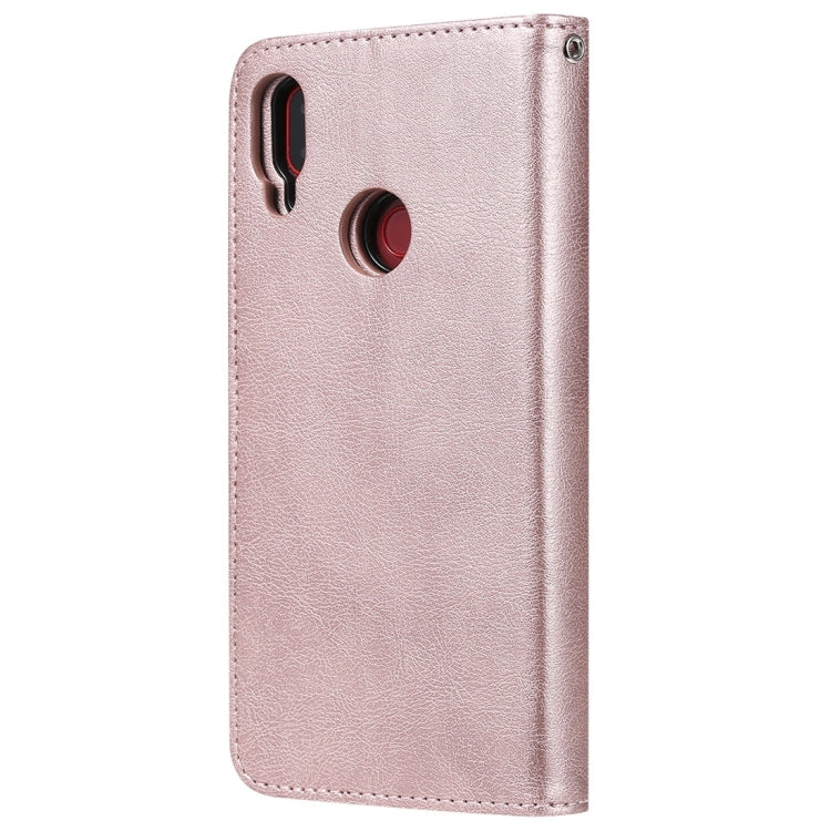 For Xiaomi Redmi Note 7 Solid Color Horizontal Flip Protective Case with Holder & Card Slots & Wallet & Photo Frame & Lanyard