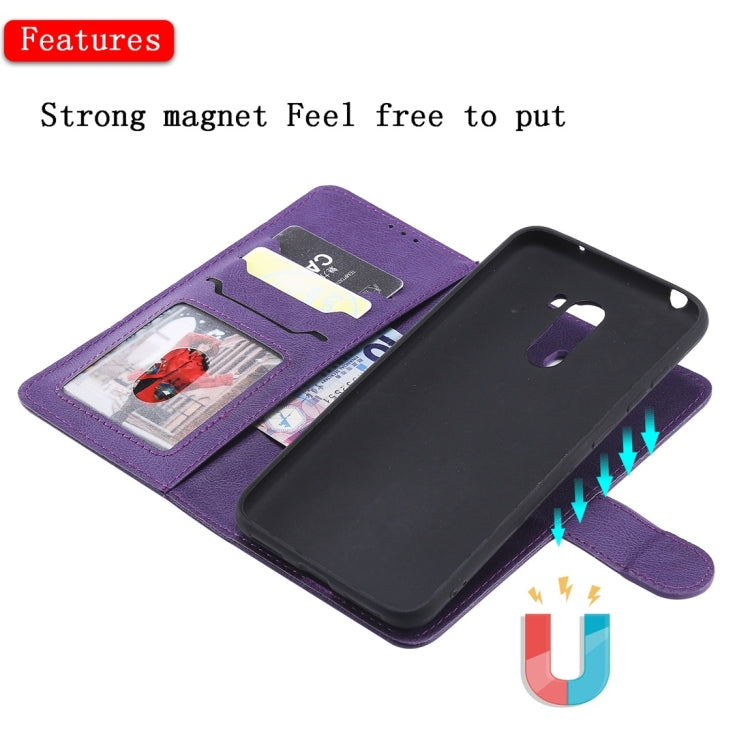 For Xiaomi Pocophone F1 Solid Color Horizontal Flip Protective Case with Holder & Card Slots & Wallet & Photo Frame & Lanyard