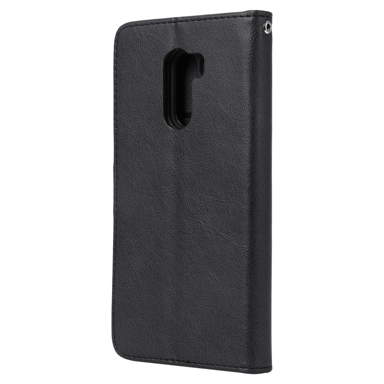 For Xiaomi Pocophone F1 Solid Color Horizontal Flip Protective Case with Holder & Card Slots & Wallet & Photo Frame & Lanyard