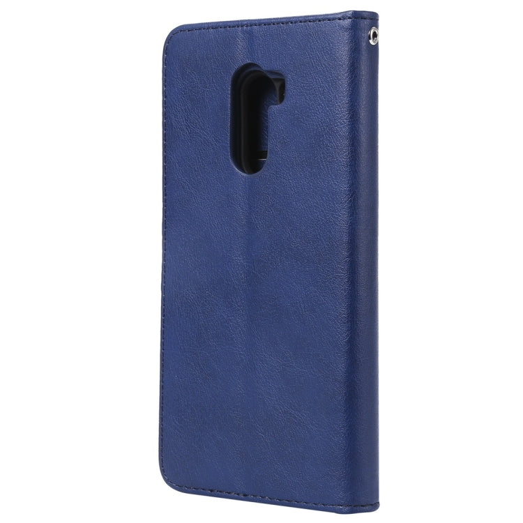 For Xiaomi Pocophone F1 Solid Color Horizontal Flip Protective Case with Holder & Card Slots & Wallet & Photo Frame & Lanyard