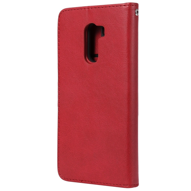For Xiaomi Pocophone F1 Solid Color Horizontal Flip Protective Case with Holder & Card Slots & Wallet & Photo Frame & Lanyard