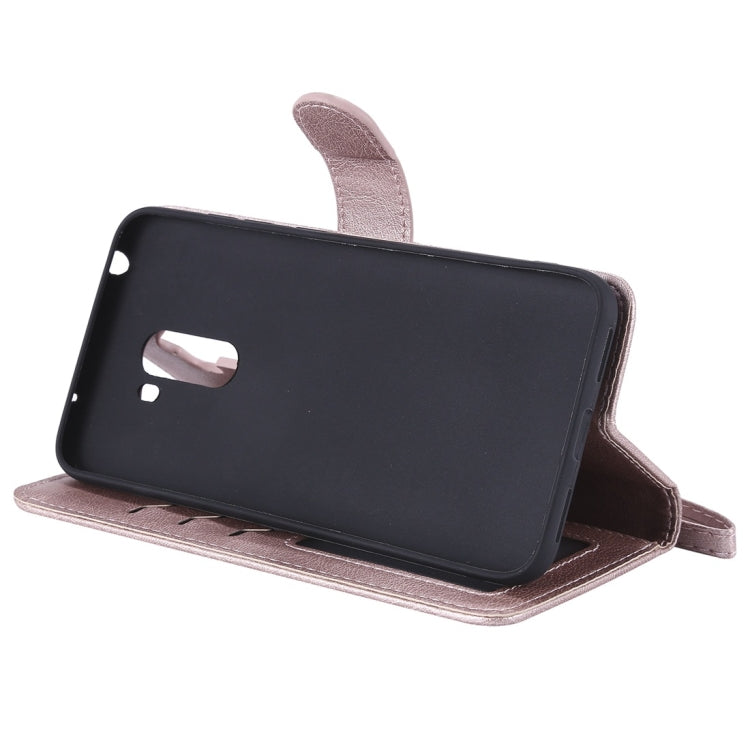 For Xiaomi Pocophone F1 Solid Color Horizontal Flip Protective Case with Holder & Card Slots & Wallet & Photo Frame & Lanyard