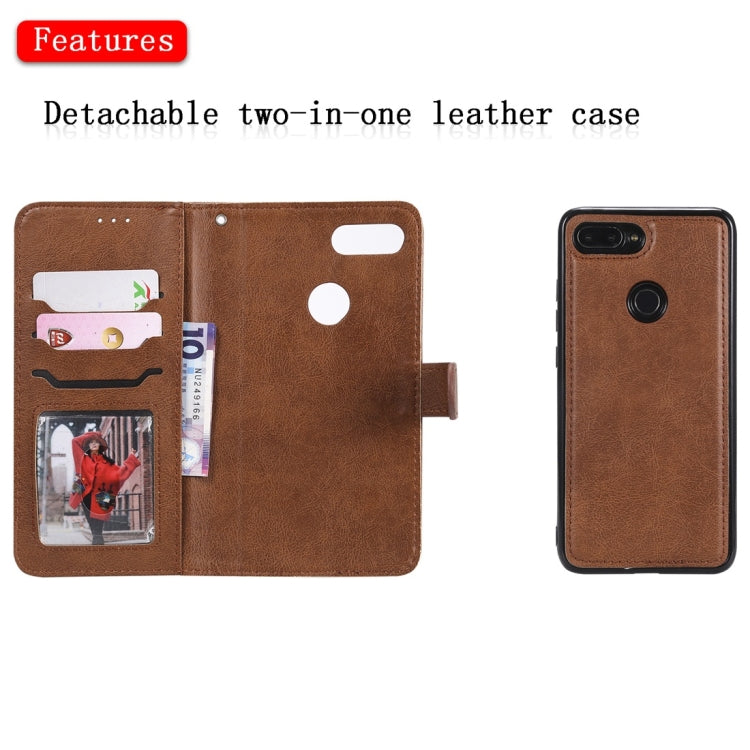 For Xiaomi Mi 8 Lite Solid Color Horizontal Flip Protective Case with Holder & Card Slots & Wallet & Photo Frame & Lanyard