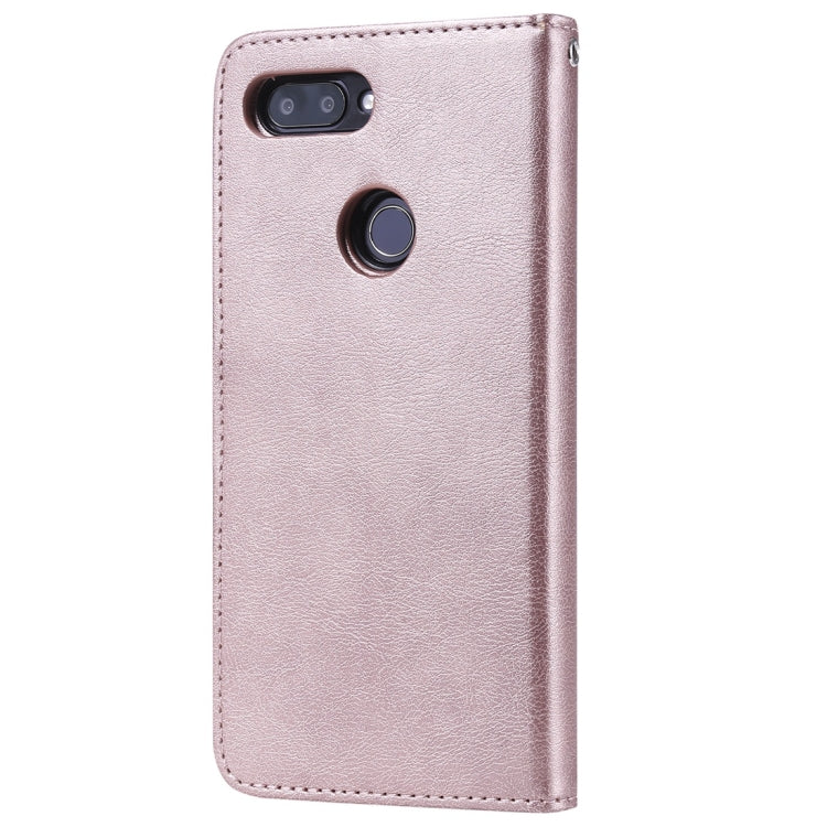 For Xiaomi Mi 8 Lite Solid Color Horizontal Flip Protective Case with Holder & Card Slots & Wallet & Photo Frame & Lanyard
