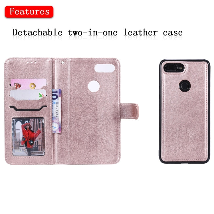 For Xiaomi Mi 8 Lite Solid Color Horizontal Flip Protective Case with Holder & Card Slots & Wallet & Photo Frame & Lanyard