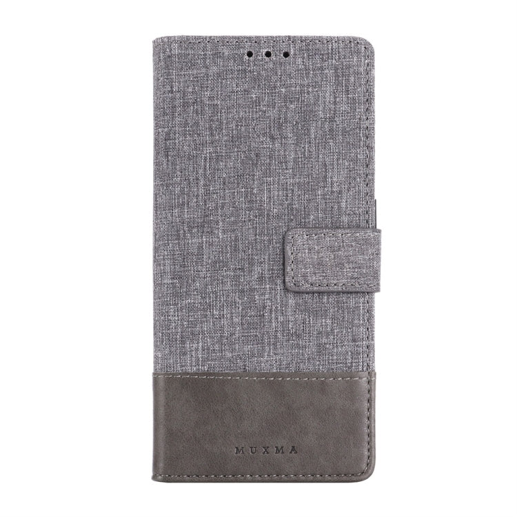 For OPPO Reno2 MUMXA MX102 Horizontal Flip Canvas Stitching Leather Case with Holder & Card Slots & Wallet(Grey)