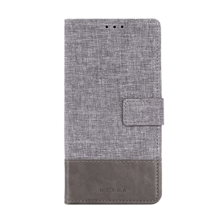 For OPPO Reno Z MUMXA MX102 Horizontal Flip Canvas Stitching Leather Case with Holder & Card Slots & Wallet(Grey)