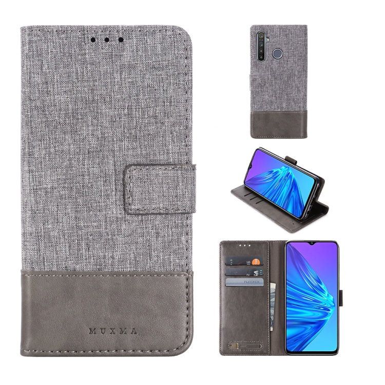 For OPPO Realme 5 MUMXA MX102 Horizontal Flip Canvas Stitching Leather Case with Holder & Card Slots & Wallet