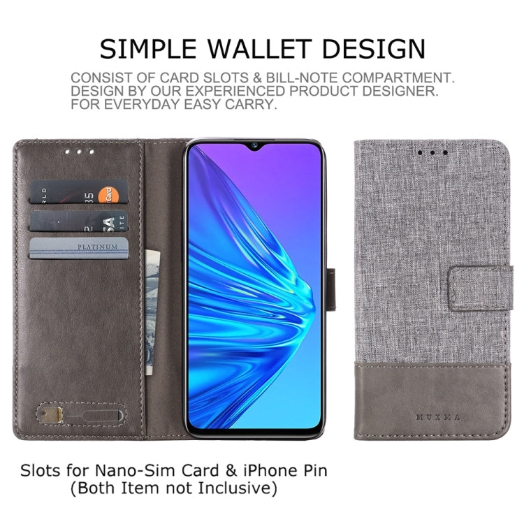 For OPPO Realme 5 MUMXA MX102 Horizontal Flip Canvas Stitching Leather Case with Holder & Card Slots & Wallet