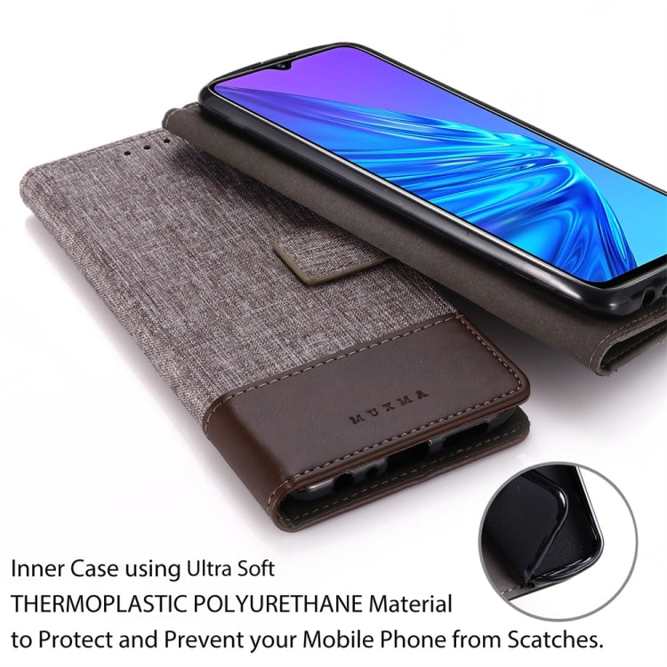 For OPPO Realme 5 MUMXA MX102 Horizontal Flip Canvas Stitching Leather Case with Holder & Card Slots & Wallet