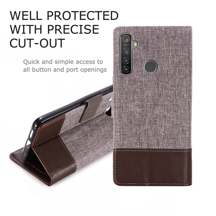 For OPPO Realme 5 Pro MUMXA MX102 Horizontal Flip Canvas Stitching Leather Case with Holder & Card Slots & Wallet(Brown)