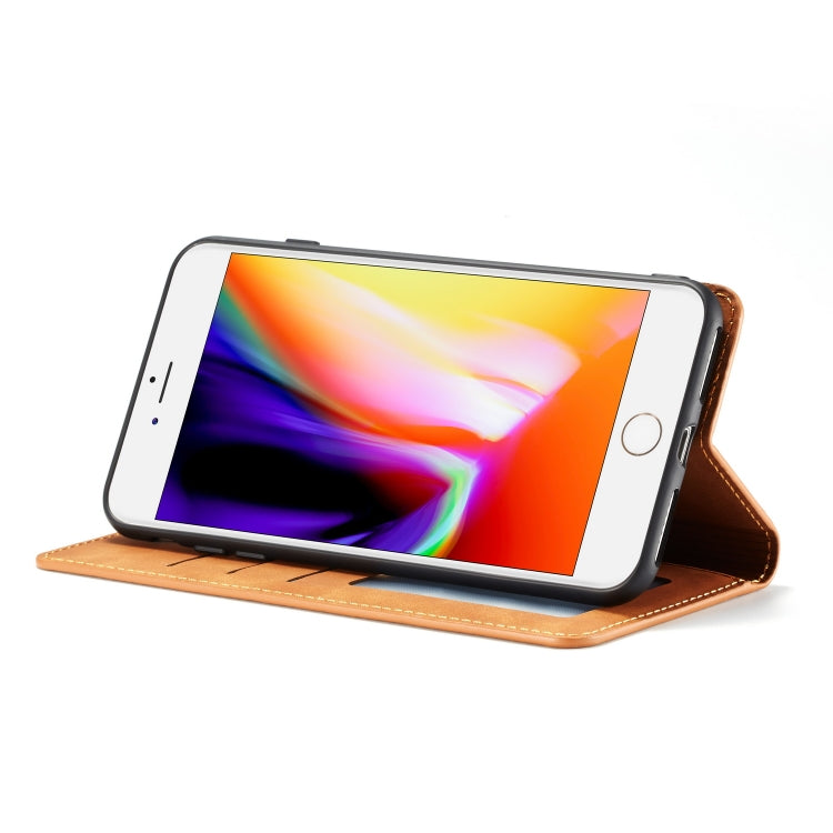 For iPhone 8 Plus / 7 Plus Forwenw Dream Series Oil Edge Strong Magnetism Horizontal Flip Leather Case with Holder & Card Slots & Wallet & Photo Frame