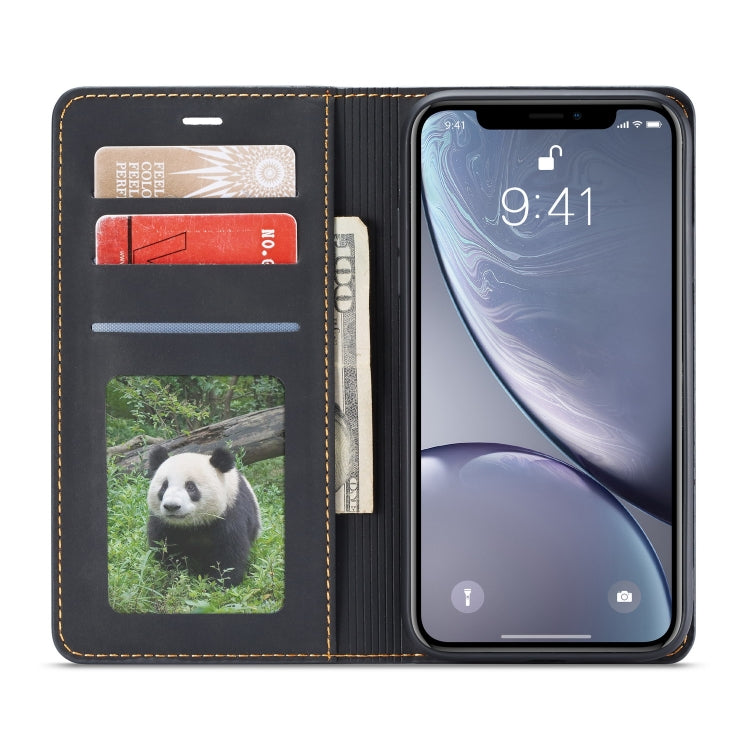 For iPhone XR Forwenw Dream Series Oil Edge Strong Magnetism Horizontal Flip Leather Case with Holder & Card Slots & Wallet & Photo Frame