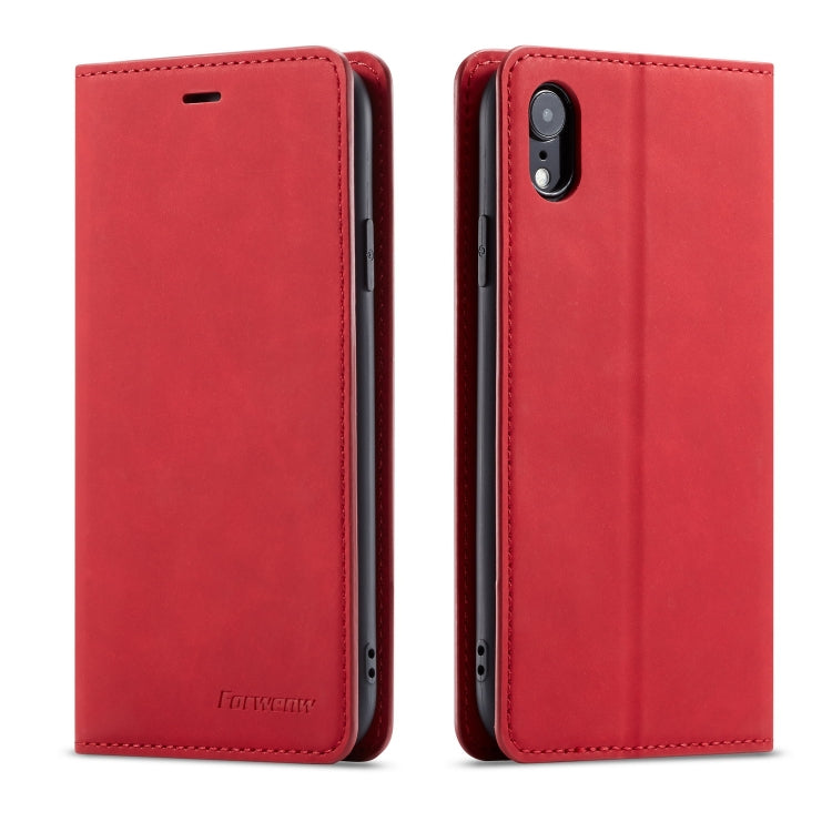 For iPhone XR Forwenw Dream Series Oil Edge Strong Magnetism Horizontal Flip Leather Case with Holder & Card Slots & Wallet & Photo Frame