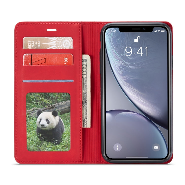 For iPhone XR Forwenw Dream Series Oil Edge Strong Magnetism Horizontal Flip Leather Case with Holder & Card Slots & Wallet & Photo Frame