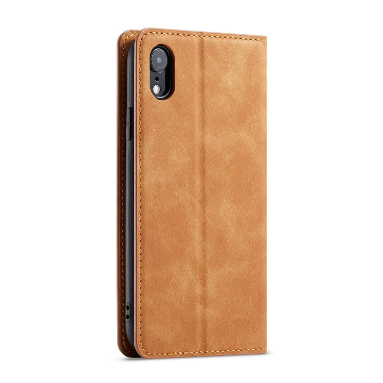 For iPhone XR Forwenw Dream Series Oil Edge Strong Magnetism Horizontal Flip Leather Case with Holder & Card Slots & Wallet & Photo Frame