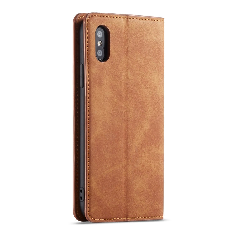 For iPhone XS Max Forwenw Dream Series Oil Edge Strong Magnetism Horizontal Flip Leather Case with Holder & Card Slots & Wallet & Photo Frame