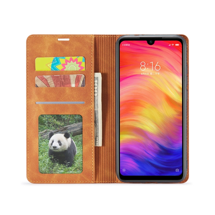 For Xiaomi Redmi Note 7 Forwenw Dream Series Oil Edge Strong Magnetism Horizontal Flip Leather Case with Holder & Card Slots & Wallet & Photo Frame