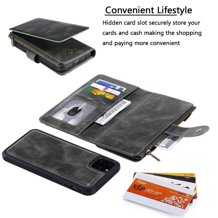 For iPhone 11 Pro Retro Multifunctional Horizontal Flip PU Leather Case with Card Slot & Holder & Wallet & Photo Frame