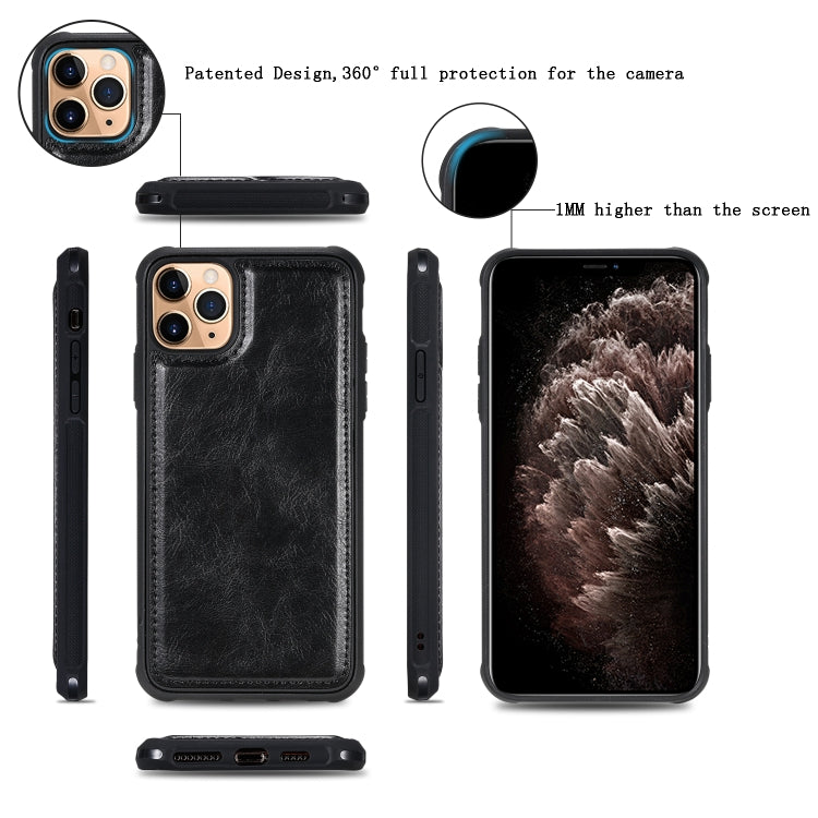For iPhone 11 Pro Retro Multifunctional Horizontal Flip PU Leather Case with Card Slot & Holder & Wallet & Photo Frame