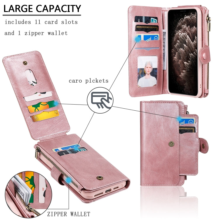 For iPhone 11 Pro Retro Multifunctional Horizontal Flip PU Leather Case with Card Slot & Holder & Wallet & Photo Frame