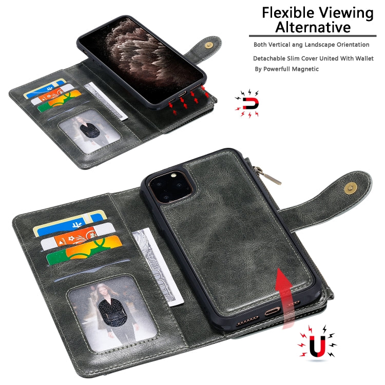 For iPhone 11 Pro Max Retro Multifunctional Horizontal Flip PU Leather Case with Card Slot & Holder & Wallet & Photo Frame