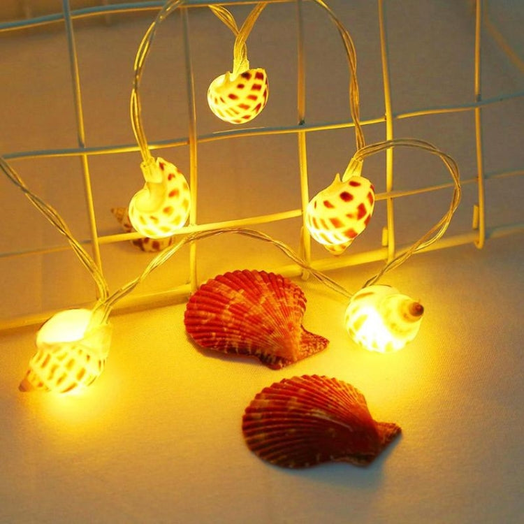 Home Interior Decoration Atmosphere String Lights LED Conch Decorative Lantern, Specification:1m 10 LEDs Battery Case