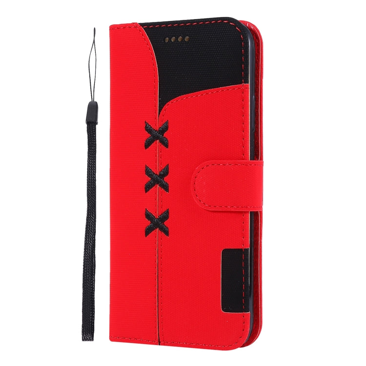 For iPhone 11 Fabric Stitching Embroidery Horizontal Flip Leather Case With Holder & Card Slots & Wallet