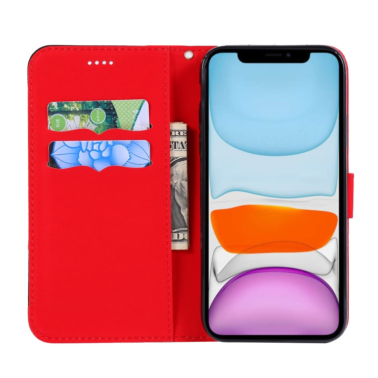 For iPhone 11 Fabric Stitching Embroidery Horizontal Flip Leather Case With Holder & Card Slots & Wallet