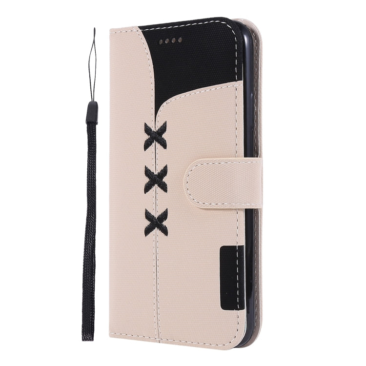 For iPhone 11 Fabric Stitching Embroidery Horizontal Flip Leather Case With Holder & Card Slots & Wallet