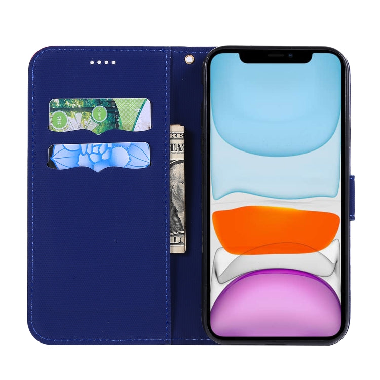 For iPhone 11 Fabric Stitching Embroidery Horizontal Flip Leather Case With Holder & Card Slots & Wallet
