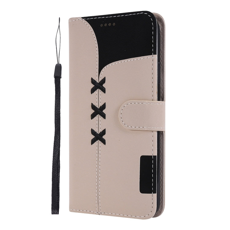 For iPhone 11 Pro Fabric Stitching Embroidery Horizontal Flip Leather Case With Holder & Card Slots & Wallet
