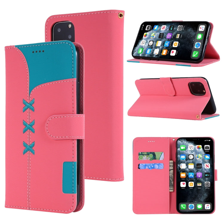 For iPhone 11 Pro Fabric Stitching Embroidery Horizontal Flip Leather Case With Holder & Card Slots & Wallet