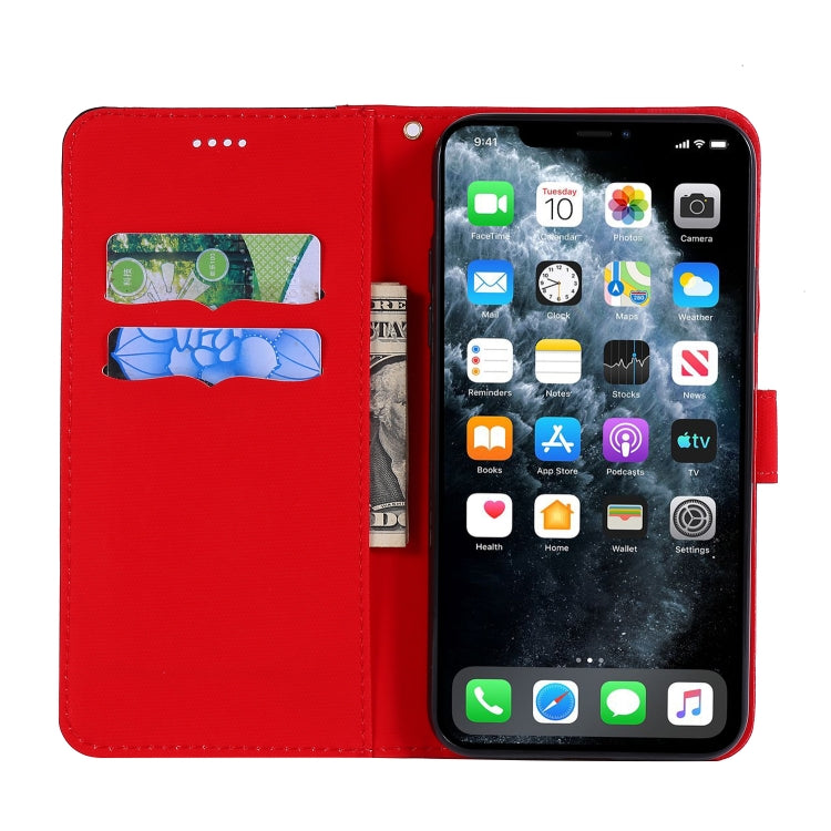 For iPhone 11 Pro Max Fabric Stitching Embroidery Horizontal Flip Leather Case With Holder & Card Slots & Wallet