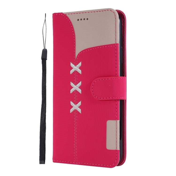 For iPhone 11 Pro Max Fabric Stitching Embroidery Horizontal Flip Leather Case With Holder & Card Slots & Wallet