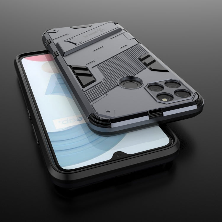 For OPPO Realme C21Y Punk Armor 2 in 1 PC + TPU Shockproof Phone Case