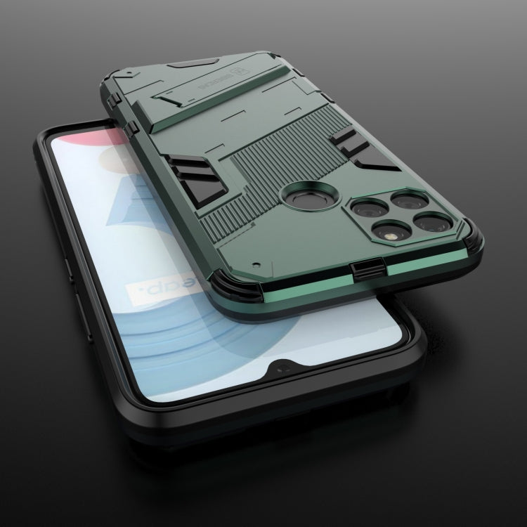 For OPPO Realme C21Y Punk Armor 2 in 1 PC + TPU Shockproof Phone Case