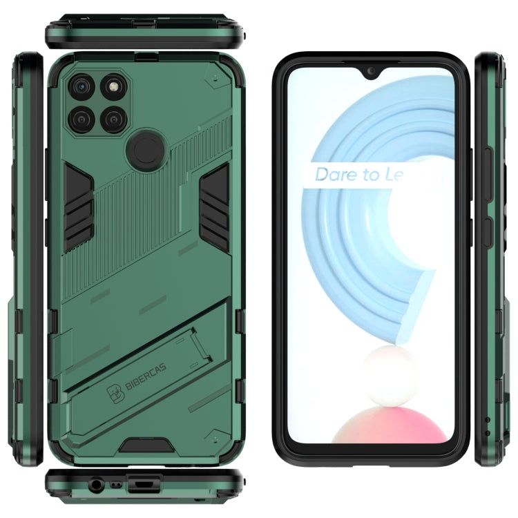 For OPPO Realme C21Y Punk Armor 2 in 1 PC + TPU Shockproof Phone Case