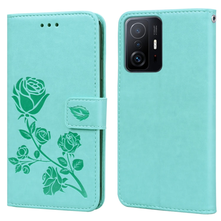 For Xiaomi 11T Rose Embossed Leather Phone Case