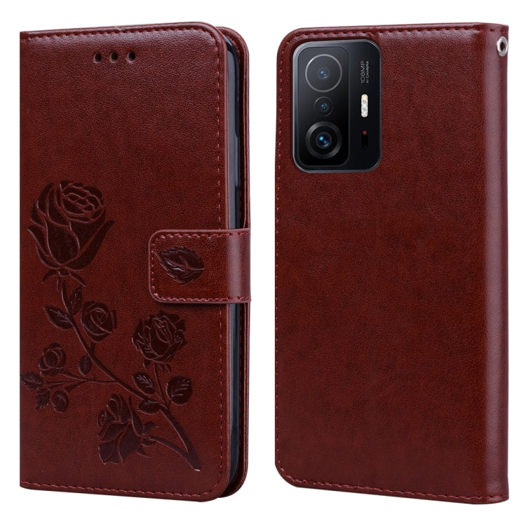 For Xiaomi 11T Rose Embossed Leather Phone Case