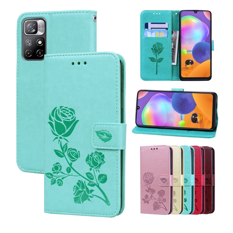 For Xiaomi Redmi Note 11 Pro+ 5G Rose Embossed Leather Phone Case
