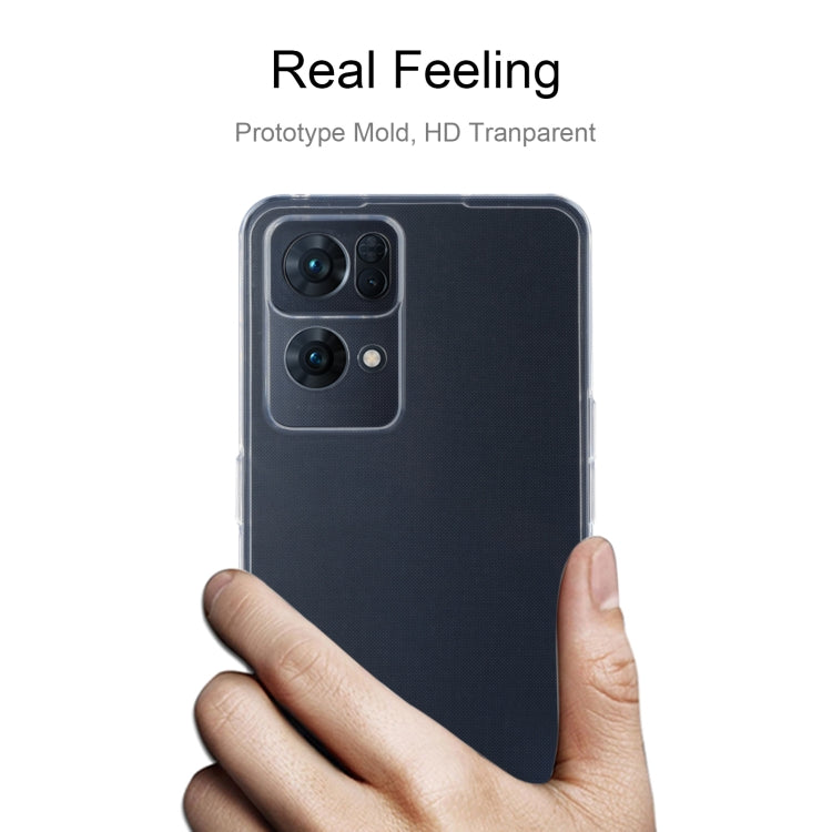 For OPPO Reno7 Pro 5G 0.75mm Ultra-thin Transparent TPU Soft Phone Case
