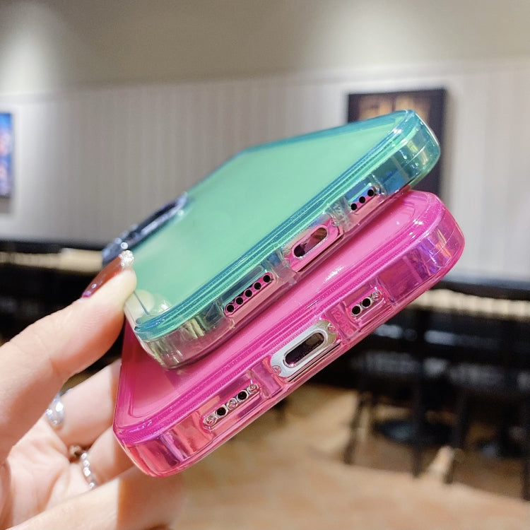 For iPhone 13 mini Black Lens Frame Transparent TPU Phone Case