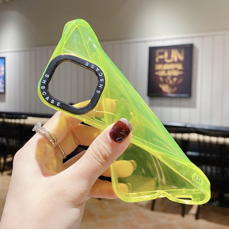 For iPhone 13 mini Black Lens Frame Transparent TPU Phone Case